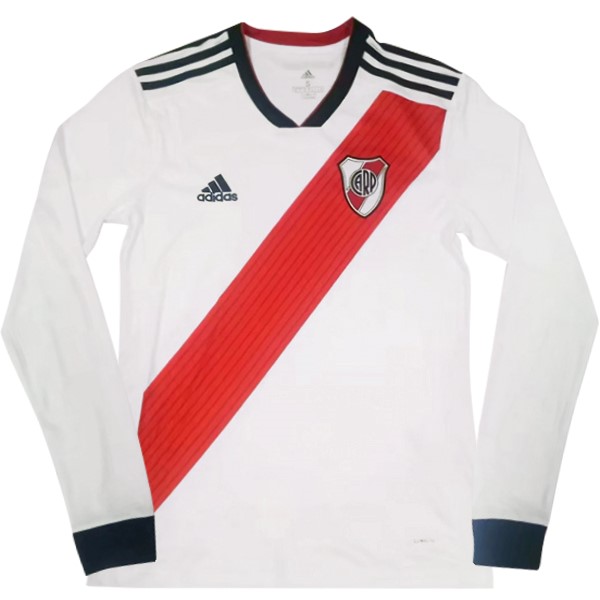 Camiseta River Plate Replica Primera Ropa ML 2018/19 Blanco